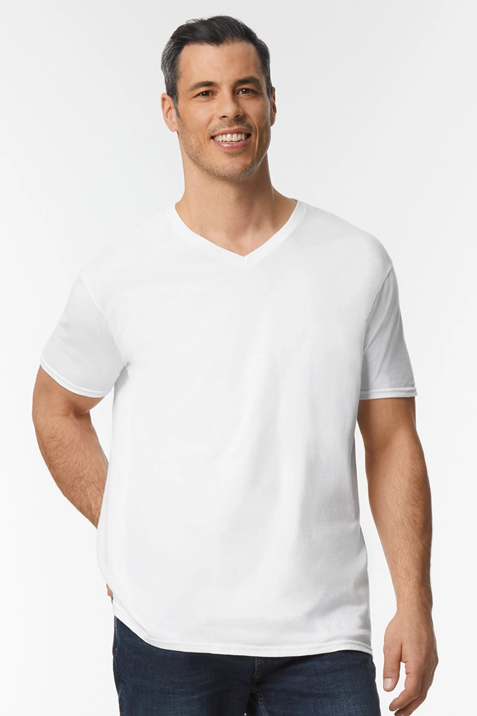 T-shirt Col V Manches Courtes Soft Style 150 GILDAN