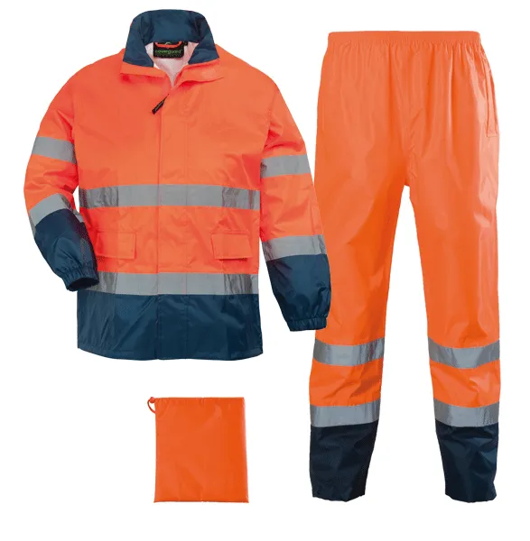 Ensemble de pluie 150D Navy COVERGUARD HI-VIZ