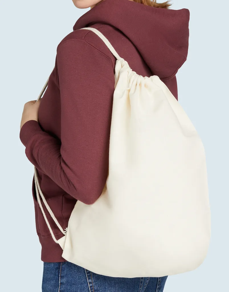 Cotton Backpack Single Drawstring-SG BAGS