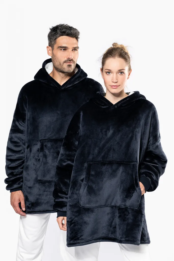 Plaid poncho unisexe-Kariban