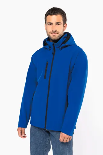 Veste Softshell 3 couches à capuche avec manches amovibles-KARIBAN