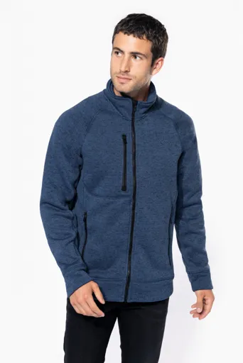Veste zippée chinée homme-KARIBAN