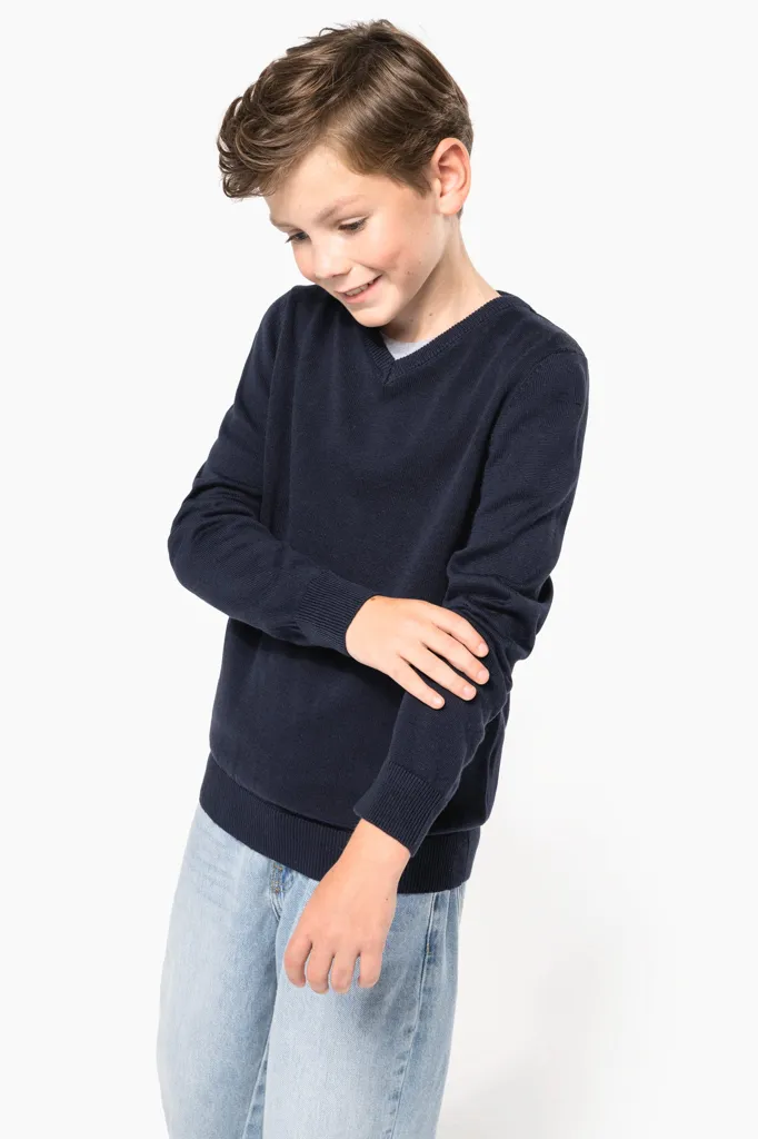 Pull col V enfant-KARIBAN