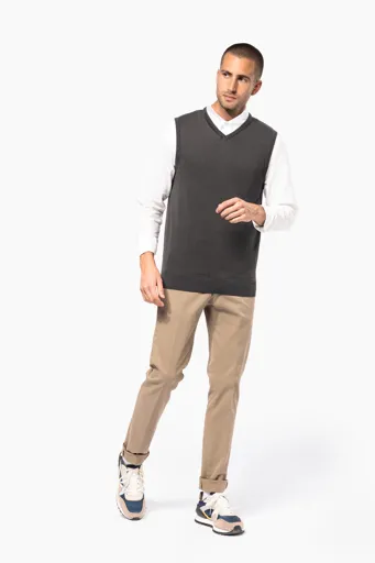 Pull Homme sans Manches col V 290 KARIBAN
