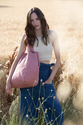 Sac de shopping en coton délavé-Ki-Mood