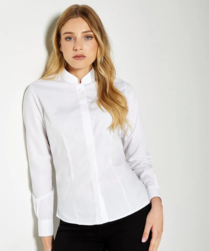 Chemise à col mandarin à manches longues pour femmes KUSTOM KIT