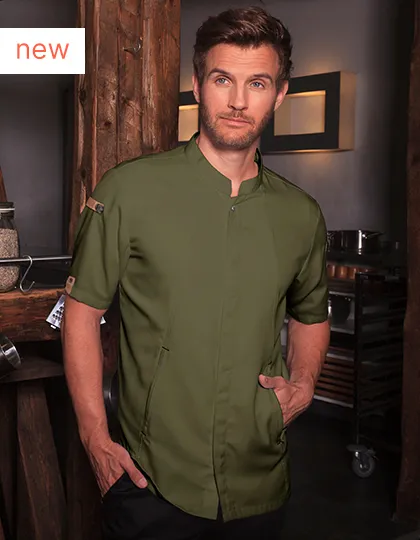 Short Sleeve Chef Jacket Green-Generation-KARLOWSKY