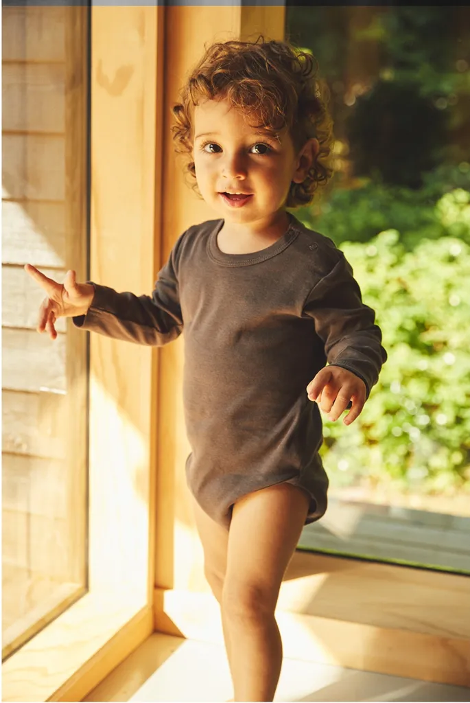 Babies Long Sleeve Bodystocking-NEUTRAL