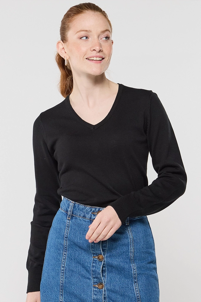 Pull col V 50%/50% Femme PEN DUICK