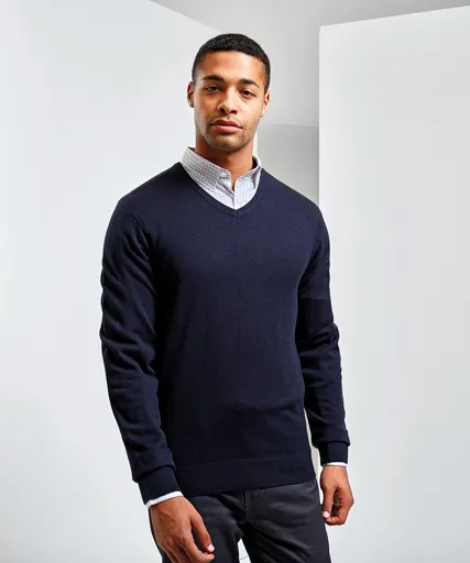 [PR400] "Essential" Acrylic Men's V-Neck Sweater-PREMIER
