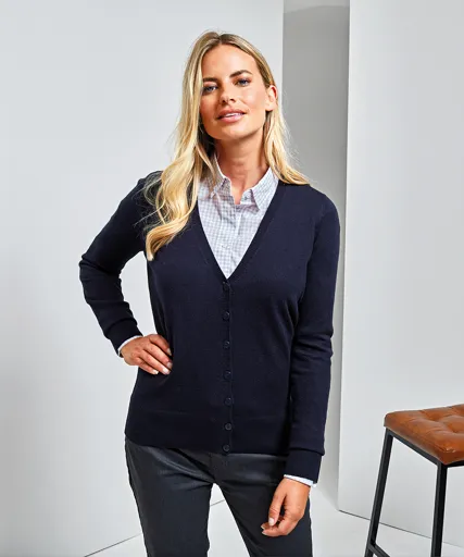 "Essential" Acrylic Ladies' Cardigan-PREMIER