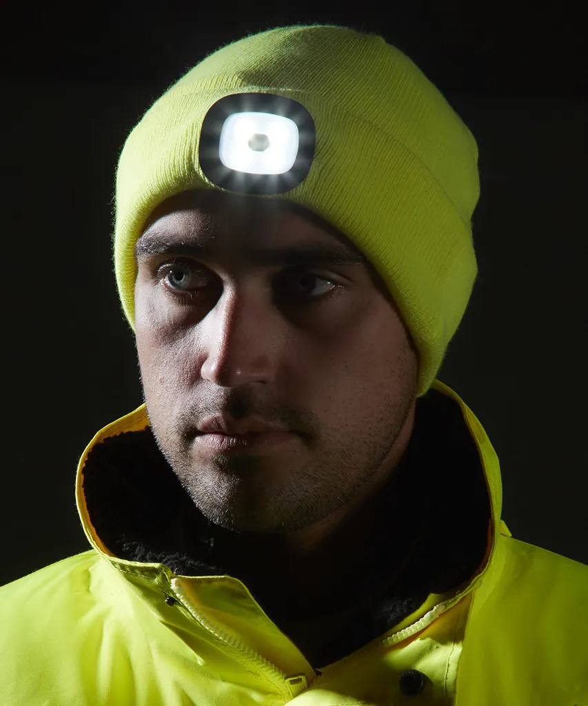 Lampe frontale LED rechargeable USB Beanie