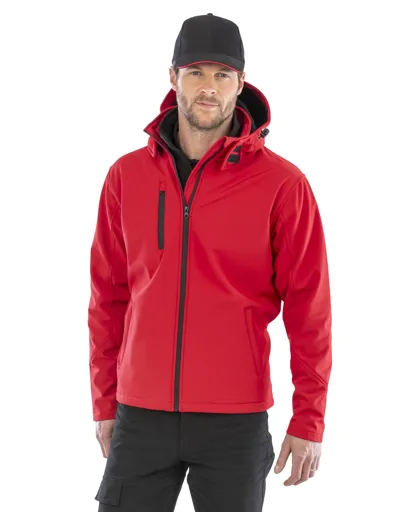 Veste softshell à Capuche  bicolore Homme TX Performance RESULT CORE