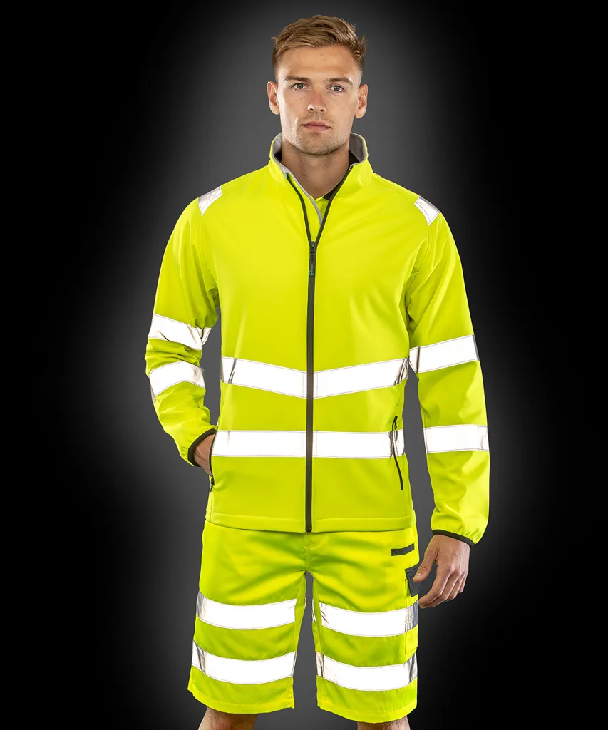 Recycled Printable Safety Softshell Jacket-Result