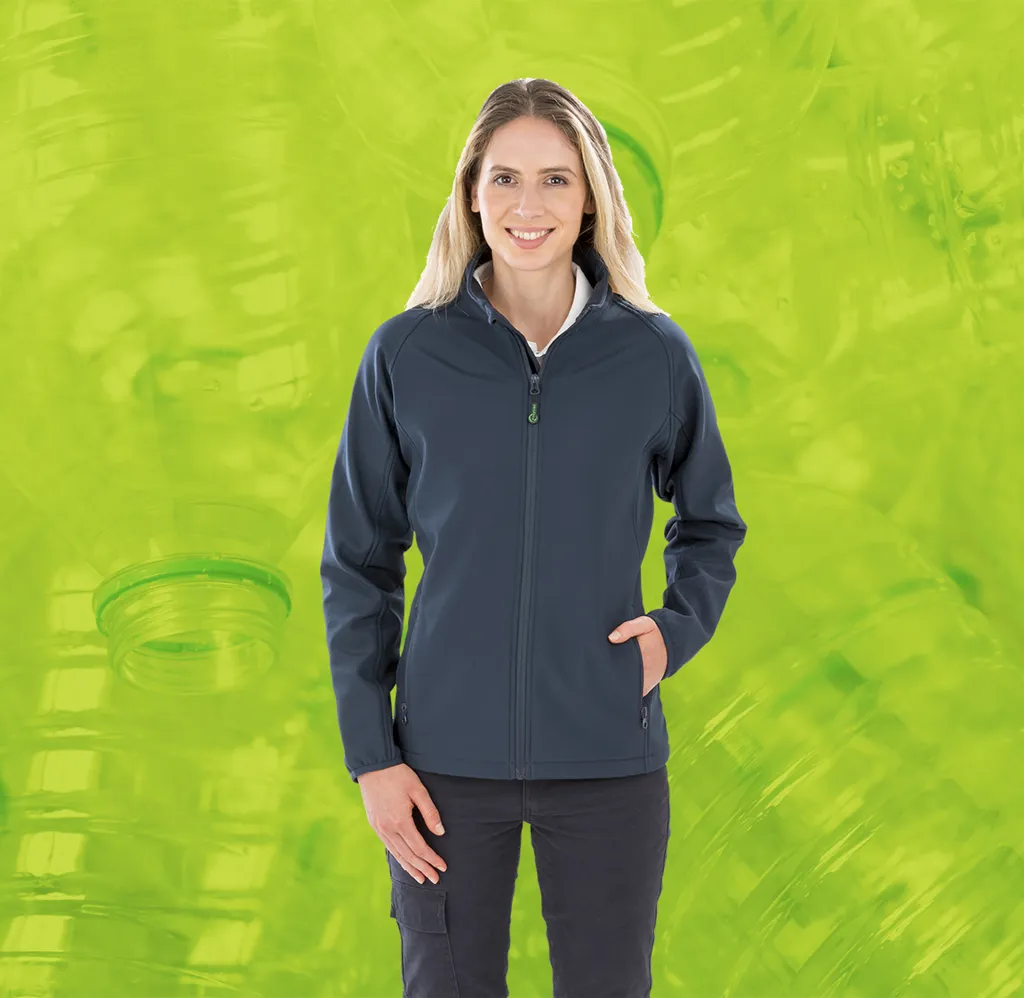 Womens Recycled 2-Layer Printable Softshell Jacket-RESULT GENUINE RECYCLED