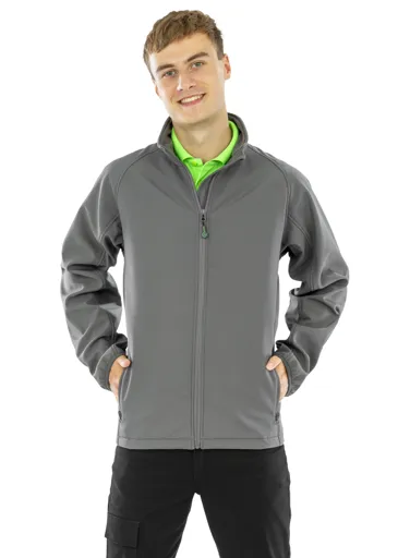 Mens Recycled 2-Layer Printable Softshell Jacket-RESULT GENUINE RECYCLED