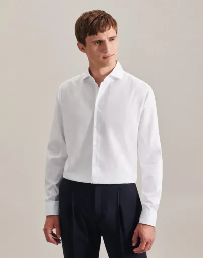 Slim Fit 1/1 Twill Business Kent-SEIDENSTICKER