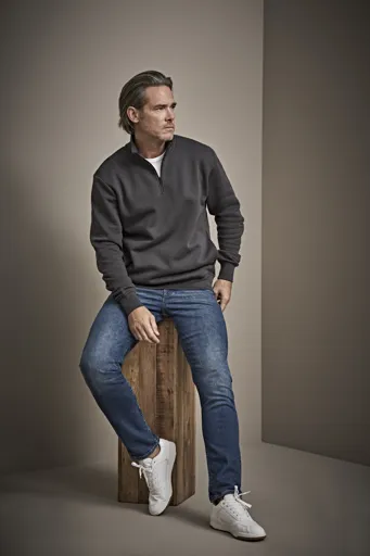 [TJ5438] Half Zip Sweatshirt-TEE JAYS