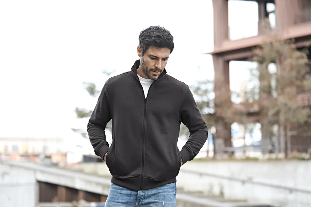 Full Zip Sweat Cardigan-TEE JAYS
