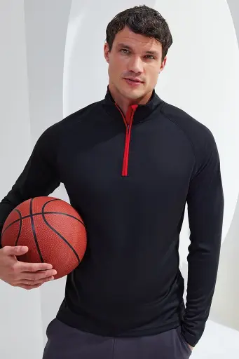 T-shirt Performance manches longues homme ¼ zip TRIDRI