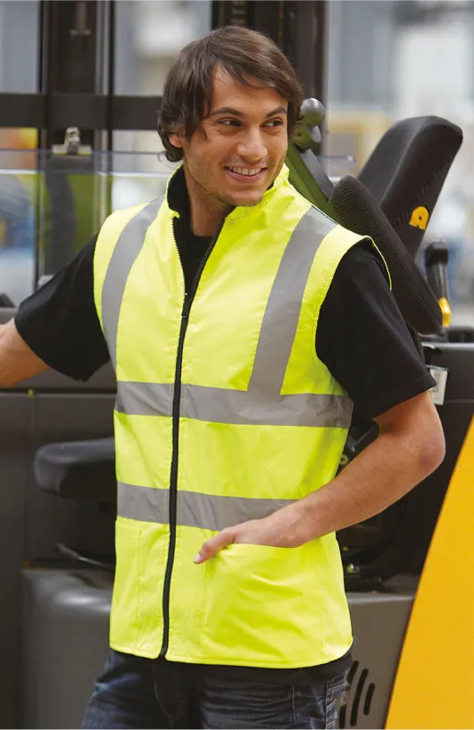 Hi-Vis Fleece Reversible Bodywarmer-YOKO